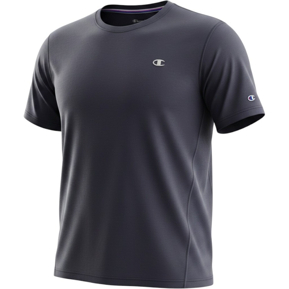 Champion T-Shirt Mens XXL Black Short Sleeve Activewear Logo Athletic Top Casual